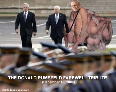 Rumsfeld's farewell tribute