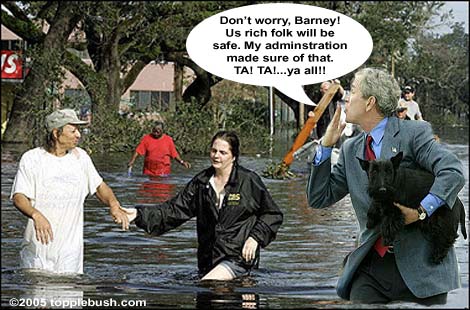 Bush and Barney survive hurricane