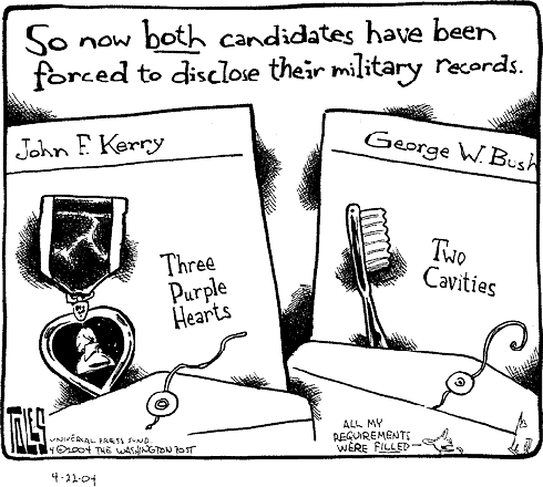 Candidates disclose military records